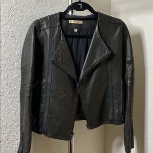 J Brand black leather jacket. Sz XS